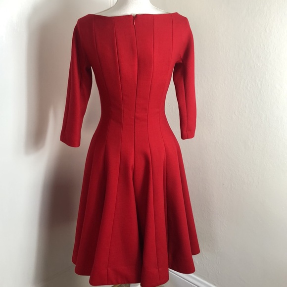 Gorgeous Purificacion Garcia Fit and Flare Red Dress Size 38 - Picture 6 of 8